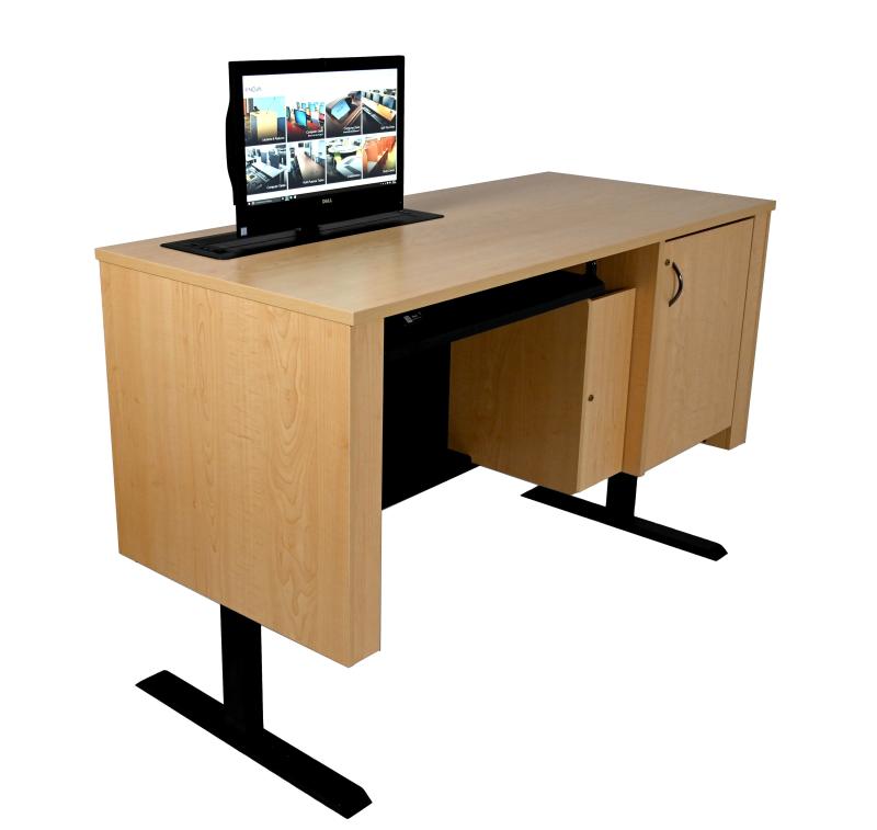 Sit Stand Lectern Trolley Monitor Lift